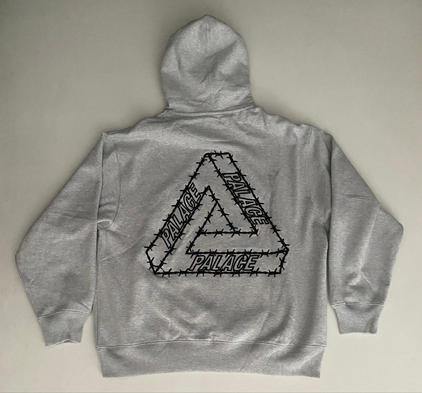 Palace Barbed Tri-Ferg Hoodie Grey Marl
