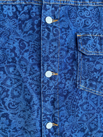 Palace Lace Bleached Denim Jacket Indigo