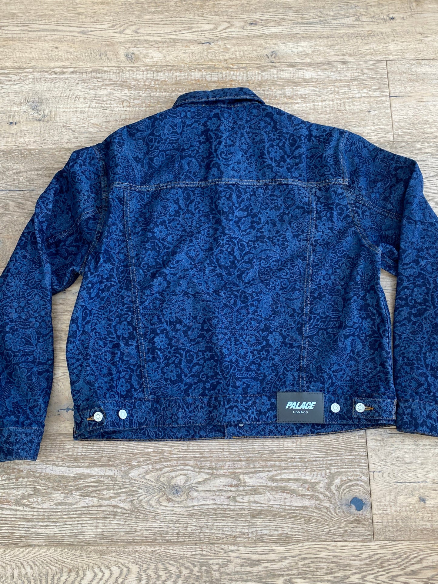 Palace Lace Bleached Denim Jacket Indigo