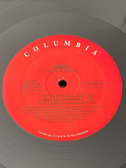 Nas – Life's A Bitch 12", 33 ⅓ RPM, Unofficial Release) (VG+)