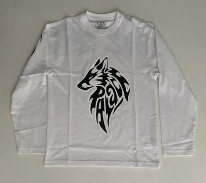 Palace Sketchy Lone Wolf Long Sleeve Tee White