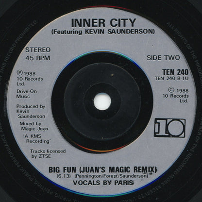 Inner City Featuring Kevin Saunderson : Big Fun (7", Single, Inj)
